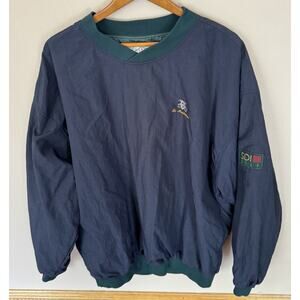 St. Andrews Golf Pullover Mens XXL SDI Golf Windbreaker Longsleeve Black